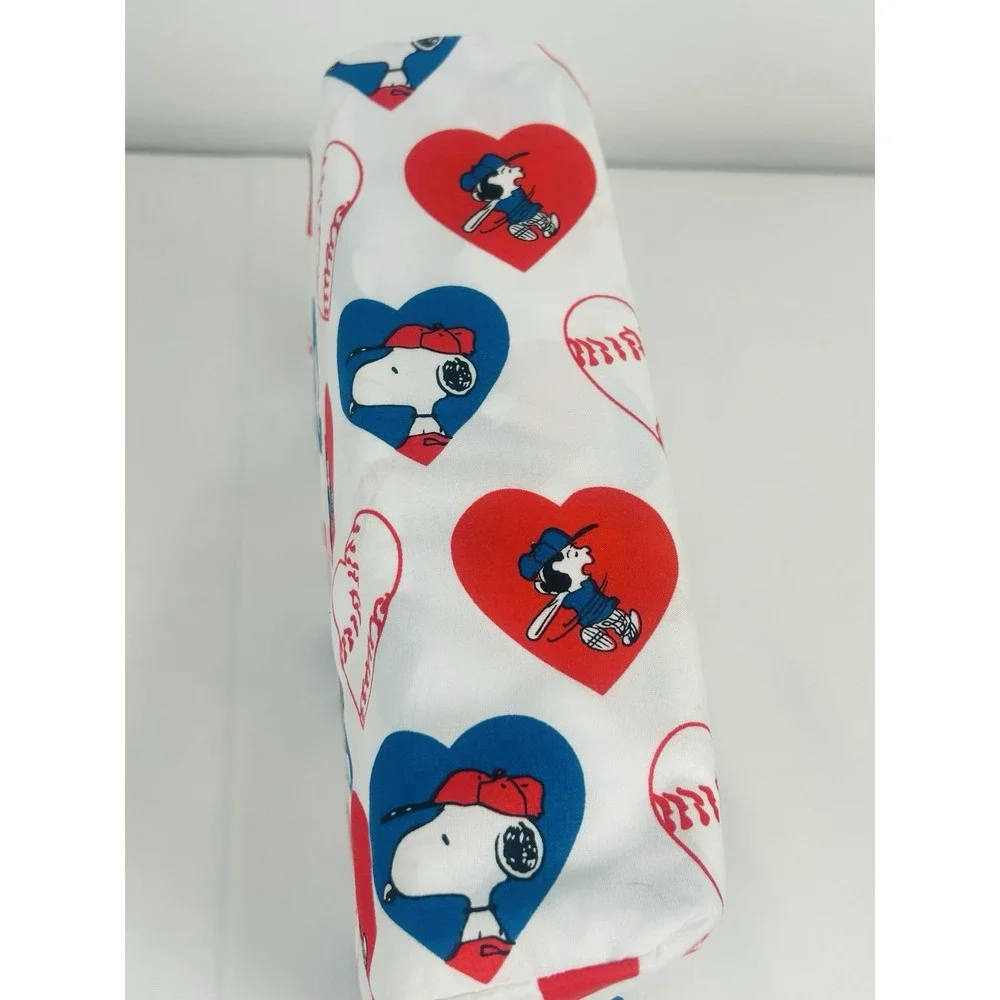 Peanuts Snoopy & Lucy Baseball Hearts QUEEN Sheet Set By Berkshire 4 Piece Set